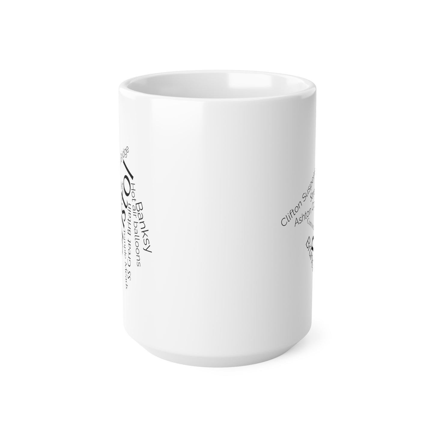 Bristol word mug, local mug, geography mug, gift, mug, coffee cup, word mug, wordcloud mug, christmas gift, birthday gift