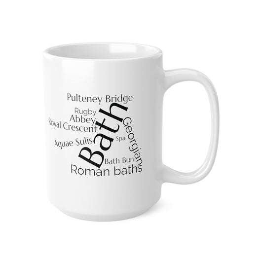 Bath word mug, local mug, geography mug, gift, mug, coffee cup, word mug, wordcloud mug, christmas gift, birthday gift, City of Bath
