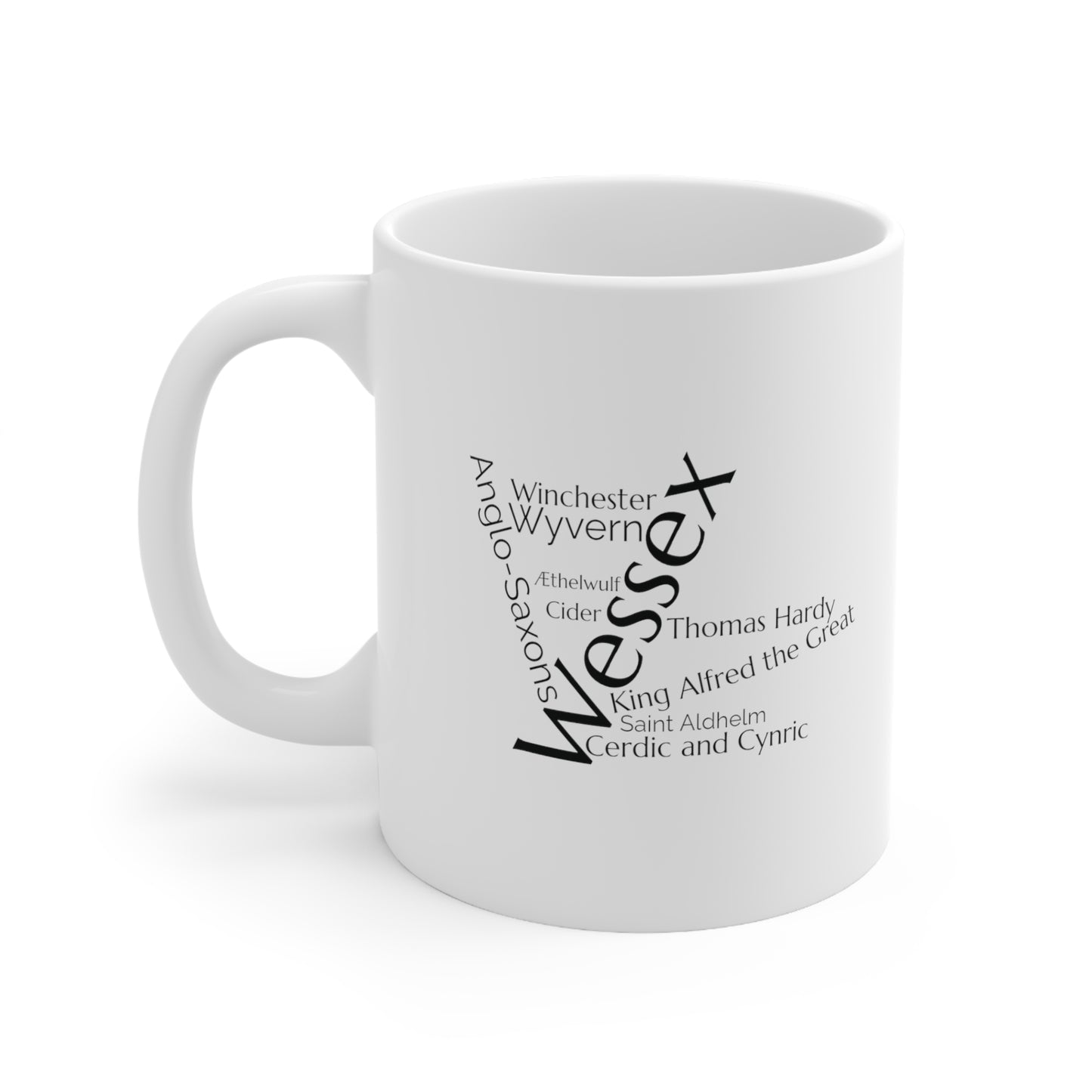 Wessex word mug, local mug, geography mug, gift, mug, coffee cup, word mug, wordcloud mug, christmas gift, birthday gift