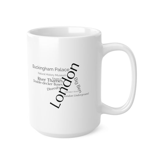 London word mug, local mug, geography mug, gift, mug, coffee cup, word mug, wordcloud mug, christmas gift, birthday gift