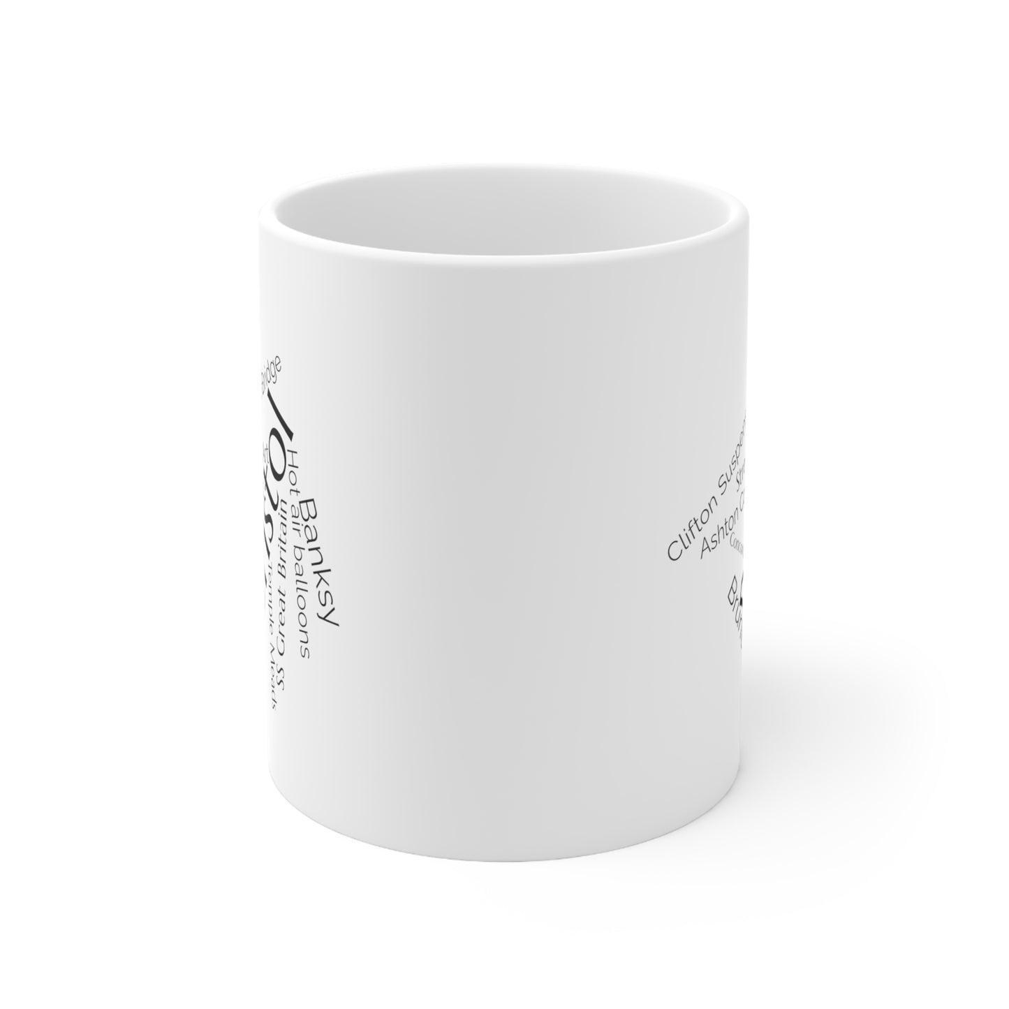 Bristol word mug, local mug, geography mug, gift, mug, coffee cup, word mug, wordcloud mug, christmas gift, birthday gift