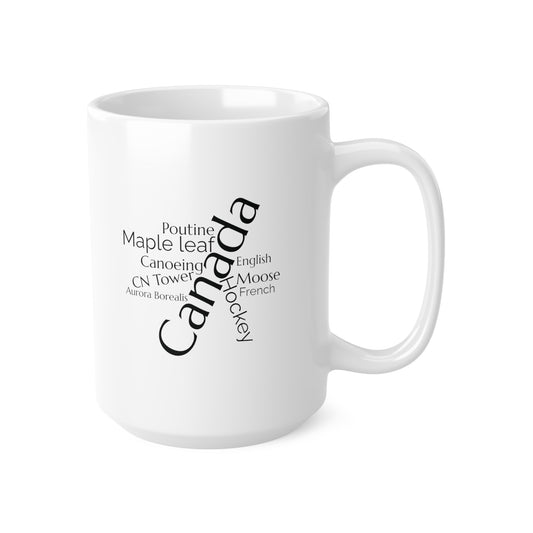 Canada word mug, local mug, geography mug, gift, mug, coffee cup, word mug, wordcloud mug, christmas gift, birthday gift