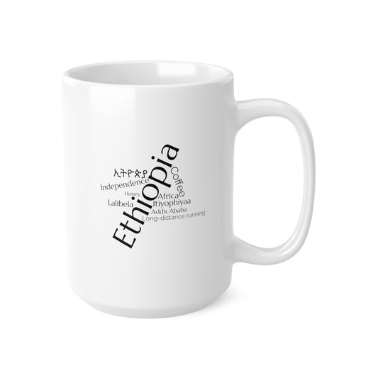 Ethiopia word mug, local mug, geography mug, gift, mug, coffee cup, word mug, wordcloud mug, christmas gift, birthday gift