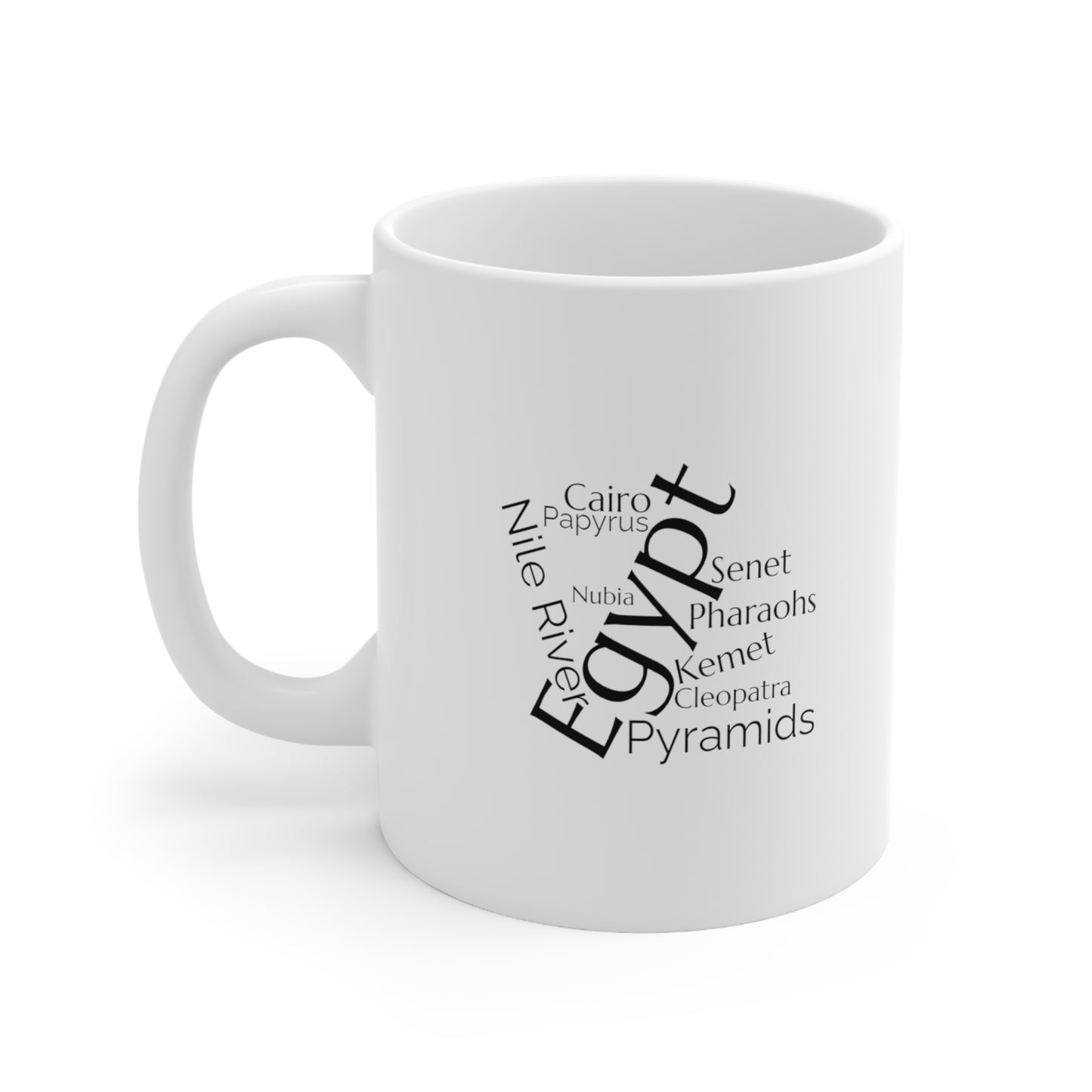 Egypt word mug, local mug, geography mug, gift, mug, coffee cup, word mug, wordcloud mug, christmas gift, birthday gift